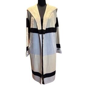 Women's Just Madison Long Sweater Hooded Duster Cardigan, Size Small, EUC